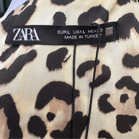 NWT Zara Animal Print Wrap Dress | Large - Picture 14 of 15